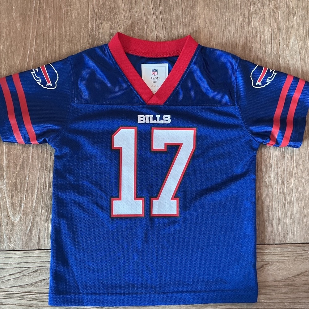 NFL Team Apparel Buffalo Bills Josh Allen 17 Kids Jersey Blue Toddler 4T